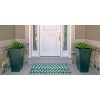 HomeStock Outdoor Washable Doral Aqua & Green 2' X 3', Machine Woven with Printed Designs, Coastal - 2 of 4