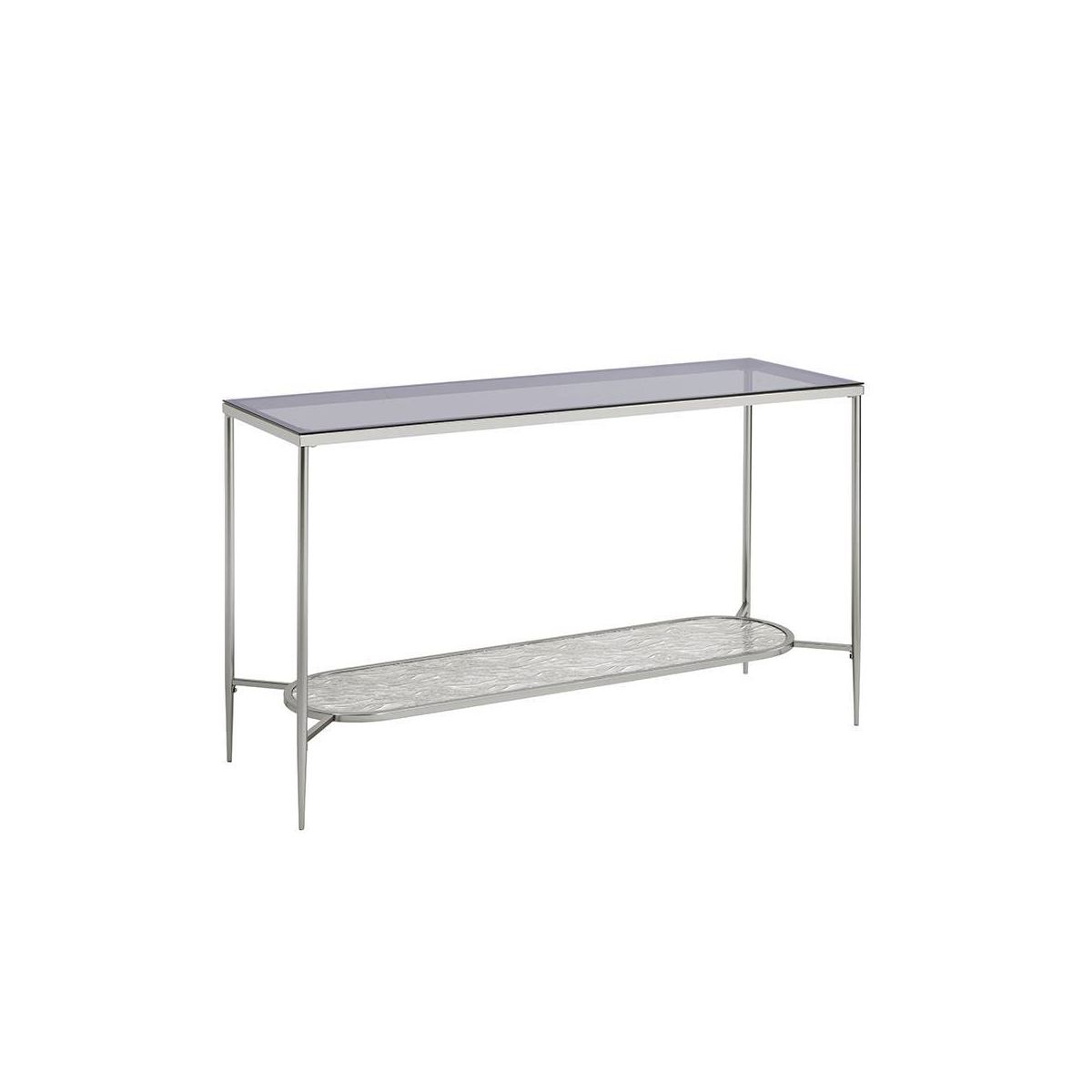 Acme Furniture Adelrik Console Glass Table Chrome Finish - thumbnail 7