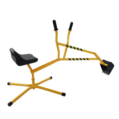 INFURNIC Nature Exploration Toys Kids Toy Excavator Riding Sand Dredger Interactive Play with Bucket Control, Yellow, 22"*18"*5"