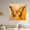 Art Remedy Golden Ochre Butterfly Elegant Butterfly Wall Art Unframed - 2 of 4