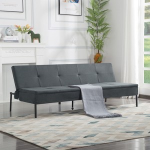 Aukfa 63" Multi-Functional Convertible Sofa Bed ¨C Instantly Transforms into Japanese Mattress, Space-Saving Solution - 1 of 4