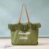 FATMOON Personalized Embroidered Tote Bag - Large Capacity Travel Shoulder Bag for Women, Lettering Canvas Tote for Daily Wear - 2 of 4