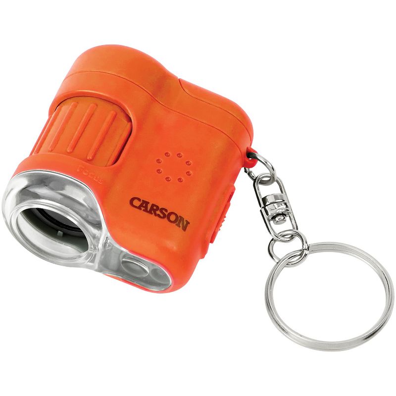 CARSON® MicroMini™ 20x LED Lighted Pocket Microscope, Orange, 1 of 9