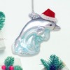 Dolphin and Ocean Wave Glass Christmas Ornament| OrnamentallyYou - 4 of 4