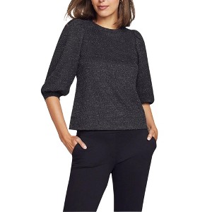 Anne Klein Womens Shimmer Tweed Pullover Blouse - 1 of 2