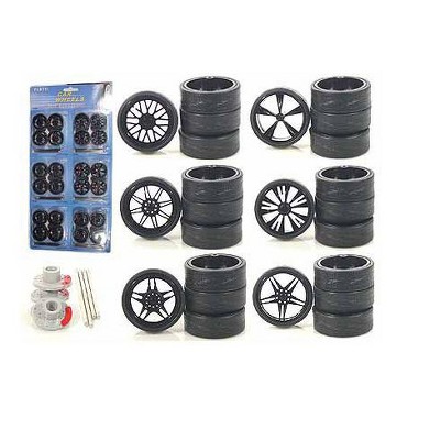 Wheels and Tires Multipack Set of 24 pieces for 1/18 Scale Cars and Trucks