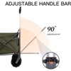 RISOKEYS Heavy Duty Collapsible Folding Wagon Cart with All-Terrain Wheels & Foot Brake,200Lbs Capacity Garden Utility Wagon for Beach,Camping - 4 of 4