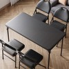 Folding Table, Portable Folding Card Rectangle Table with Sturdy Metal Frame - 3 of 4
