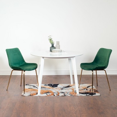 NicBex 3-Piece Dining Table Set Modern 41.73 Inch Round Kitchen Table with 2 Chairs for Kitchen,Living Room