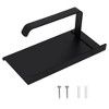 Unique Bargains Phone Shelf Stainless Steel Fixed Toilet Paper Holders Black 1 Pc - 4 of 4