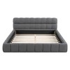 Okak Queen Minimalist Platform Bed Frame with Thick Linen Fabric Upholstered Grounded Bed with Strong Wood Slats Noise-Free Easy to Assemble, Gray - 4 of 4