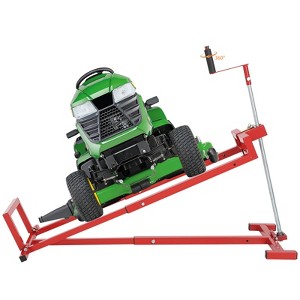Lawn Mower Lift Jack, 880 Lbs Capacity Telescopic Maintenance Jack for Riding Lawn Mowers, Foldable Lifting Platform with Crank & Power Tool Handle - 1 of 4