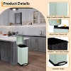 8 Gal Step-On Trash Can with Soft-Close Lid, Modern Minimalist Design for Kitchen Laundry Bathroom Office, Removable Inner Bucket - 3 of 4