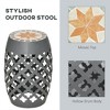 Maggift Patio End Tables, Modern Decorative Side Tables, Stylish Design for Patio, Living Room, Indoor and Outdoor Use, Gray, 12.25"*12.25"*18" - 3 of 4