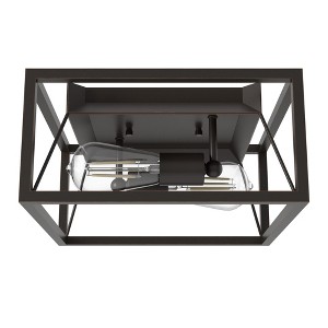 Hunter Fans 12" Doherty Ceiling Light Onyx Bengal Finish - Modern Flush Mount Fixture for Indoor Spaces - 1 of 1