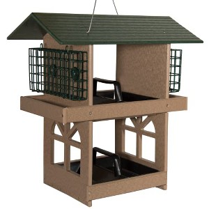 JCS Wildlife Double Fly Thru Bird Feeder with Suet Cages - 1 of 4