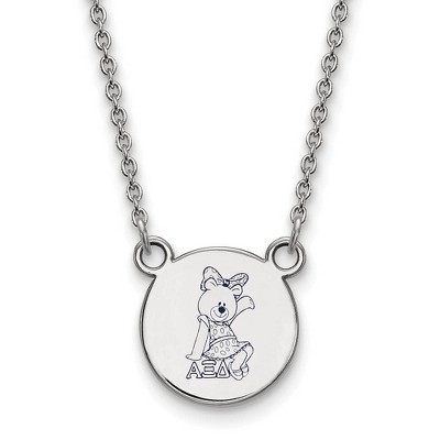 Black Bow Jewelry Sterling Silver Alpha Xi Delta Greek Life Necklace 18 Inch