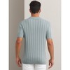 INSPIRE CHIC Men's Short Sleeve Button Regular Fit Knit Texture Polo Shirt - 3 of 4