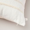 26"x26" Tufted Rib Stripe Euro Bed Pillow Cream/Natural: Cotton, Indoor, Removable Cover - Hearth & Hand™ with Magnolia - 4 of 4