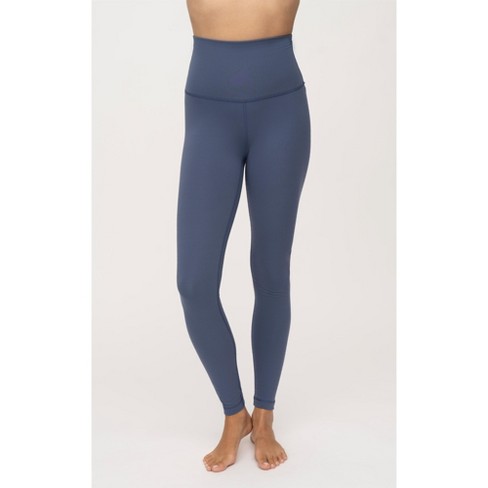 Yogalicious Womens Polarlux Everyday Fleece Lined Elastic Free Super High  Rise Legging - Blue Indigo - Small