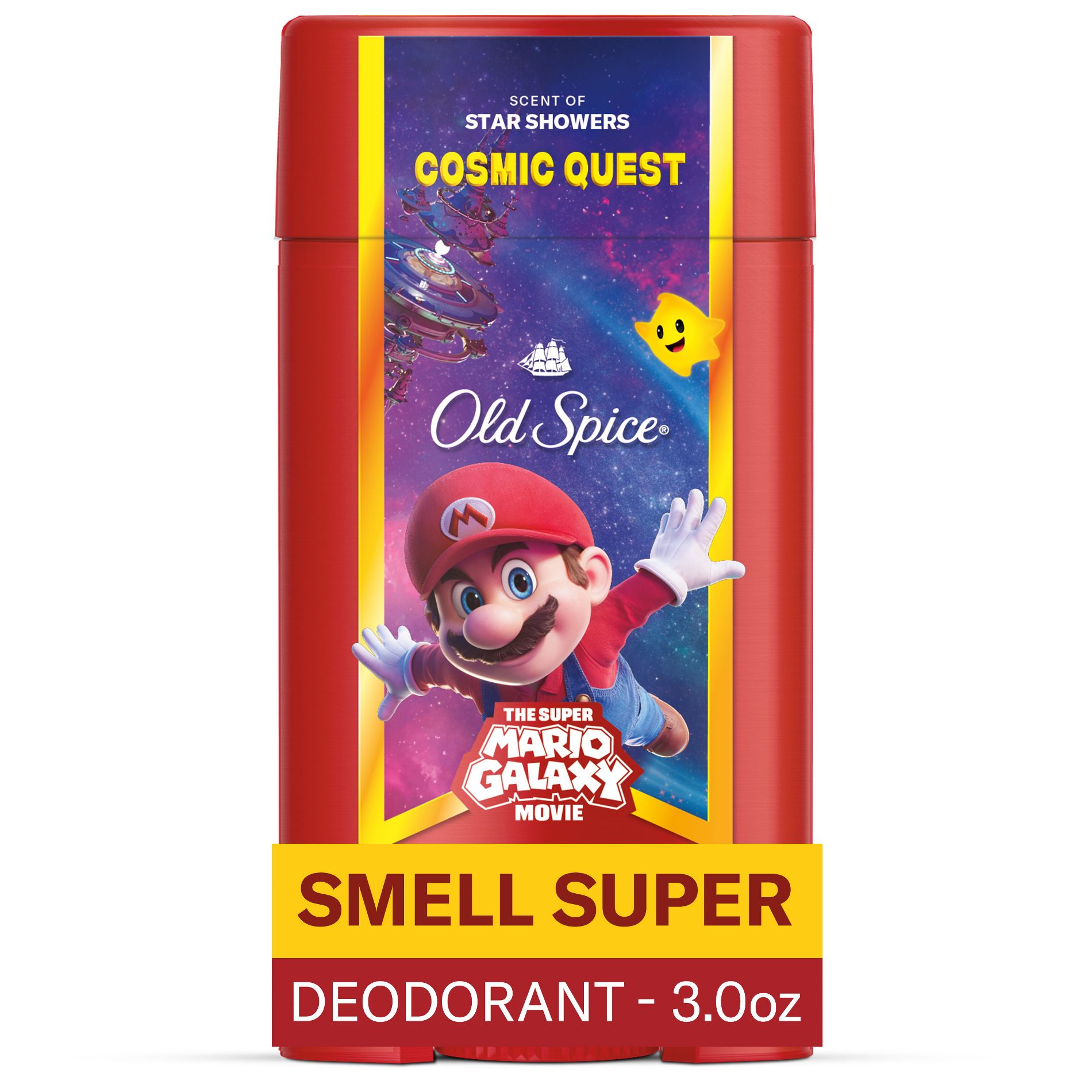 Old Spice x The Super Mario Galaxy Cosmic Quest Men’s 24/7 Lasting Freshness Deodorant - Scent of Star Showers - 3oz
