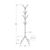 Monarch Specialties Coat Rack Hall Tree Free Standing 8 Hooks Entryway 70InchH Bedroom Metal Black Contemporary Modern - 3 of 4