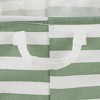 Design Imports Set of 2 Rectangle L 10.5''x17.5''x10'' Pe Coated Cotton Poly Laundry Bins Stripe Artichoke Green - 3 of 4