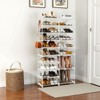 KTMBDW Double Row 10-Tier Shoe Rack, Non-Woven Fabric Storage Organizer, 40 Pairs Space-Saving Shoe Tower - 3 of 4