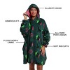 Wicked Part 1 Witch & Glinda Seal All-Over Print Adult Green Long Sleeve Comfy Hooded Blanket - 3 of 4