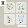 Juvale 144 Piece Dog Party Supplies, Pug Birthday Decorations with Paper Plates, Napkins, Cups, and Cutlery (Serves 24) - 4 of 4