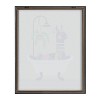 16" x 20" Blake Mid Century Llama in The Tub Framed Printed Glass by Rachel Lee of My Dream Wall Gray - Kate & Laurel All Things Decor - 3 of 4
