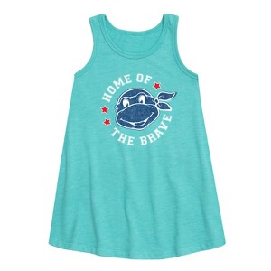 - Teenage Mutant Ninja Turtles - Born Raised Usa Graphic Sleeveless Aline Dress - 1 of 3