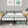MAYEERTY 14"H Twin Size Bed Frames Metal Platform Bed No Box Spring Needed£¬Under Bed Storage, Black - 3 of 4