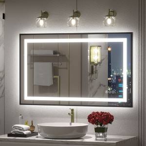 Apmir Super Bright Front & Back LED Lighted Anti-Fog Aluminum Alloy Framed Tempered Glass Bathroom/Vanity Mirror with ETL & 3-Year Warranty - 1 of 4