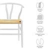 Modway  Amish Wood Rope Dining Room Chair in White - 29 Inch Tall Solid Elm Wood Accent Armchair - 4 of 4