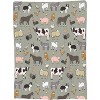 Boston Terrier Dog-patterned Blanket,measuring ,soft to the touch,thick and warm, a versatile piece for bedrooms and living rooms. - 4 of 4