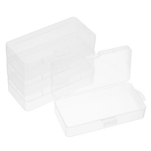 Unique Bargains Plastic Bead Art Craft Jewelry Storage Rectangle Boxes Clear 6 Pcs 7.3" x 3.5" x 1.8" - 1 of 4