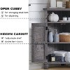 SinCiDo Bathroom Corner Cabinet w/Barn Door & Adjustable Shelf, Farmhouse Small Storage Cabinet for Bathroom, Living Room - 3 of 4