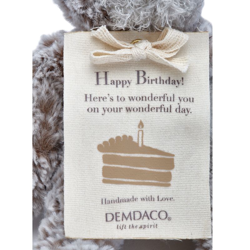 DEMDACO Mini Giving Bear- Happy Birthday 8.5 inches - Brown, 4 of 5