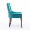 Kumasinova Set of 2 Side Dining Chair, Thickened Fabric Kitchen Chairs with Neutrally Toned Solid Wood Legs & Bronze Nail Head - 3 of 4