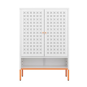 Chery Life 2 Door Shoe Cabinet With 3 Adjustable Compartments, Suspended Hollow Shoe Changing Compartment, Moisture-Proof Design - 1 of 4