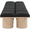 Meridian Furniture,Pavilion Black Boucle Fabric Bench - 3 of 4