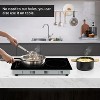 12" Built-in Electric Cooktop 3000W Ceramic Glass Radiant Stovetop 2 Burners - 4 of 4