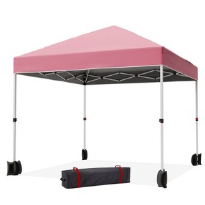 Instant Pop Up Canopy Tent for 1 Person Setup,Pop Up Commercial Canopy Tent,Easy Up Tent w/1-Button Push,Wheeled Bag,4 Sandbags,Bonus 8 Stake,4 Rope - 1 of 4