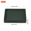 Unique Bargains Indoor Ceramic Square Plant Pot Saucers Tray 2 Pcs - 2 of 4