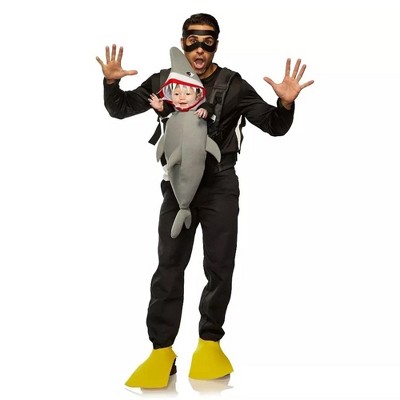 Seeing Red Diver & Shark Adult & Infant Carrier Costume | One Size