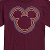 Men's - Disney - Mickey Logo Rainbow Outline Short Sleeve Graphic T-Shirt - 2 of 4
