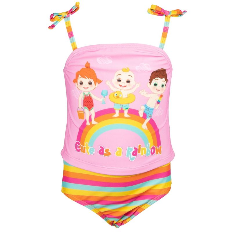 CoComelon Tomtom Yoyo JJ Baby Girls Tankini Top and Bikini Bottom Swim Set Infant, 3 of 9