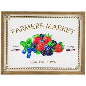 Northlight Farmers Market Framed Metal Wall Sign - 15.75" - 1 of 4