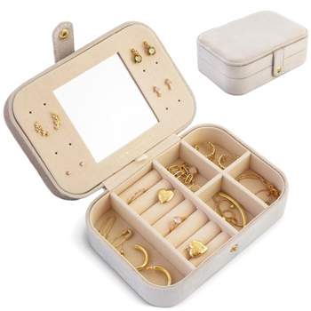 Travelwant Jewelry Organizer, Small Jewelry Box Earring Holder for